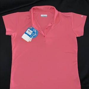Columbia UPF 50 Coral Color Golf Shirt NWT!